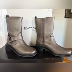Kenneth Cole Reaction Metallic Gray Boots